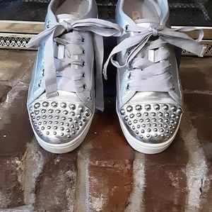 Silver Studded Sneakers